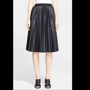 NWT Pleated fake leather hoop skirt